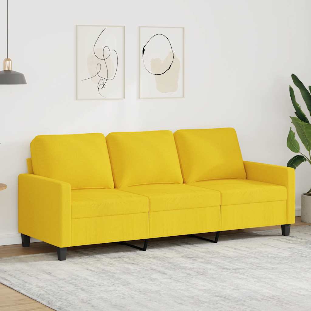 3-Sitzer-Sofa Hellgrau 180 cm Stoff