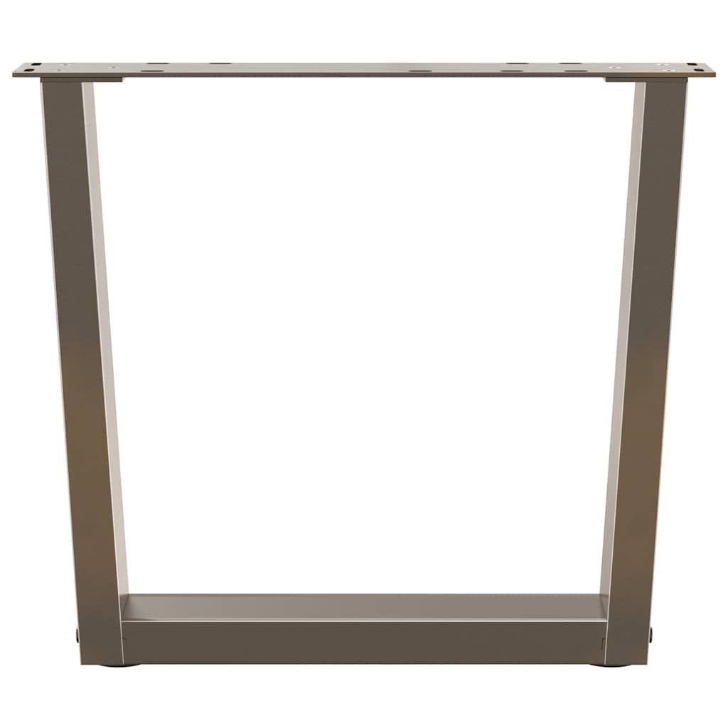 Couchtischbeine V-Form 2 Stück Schwarz 30x(30-31,3) cm Stahl