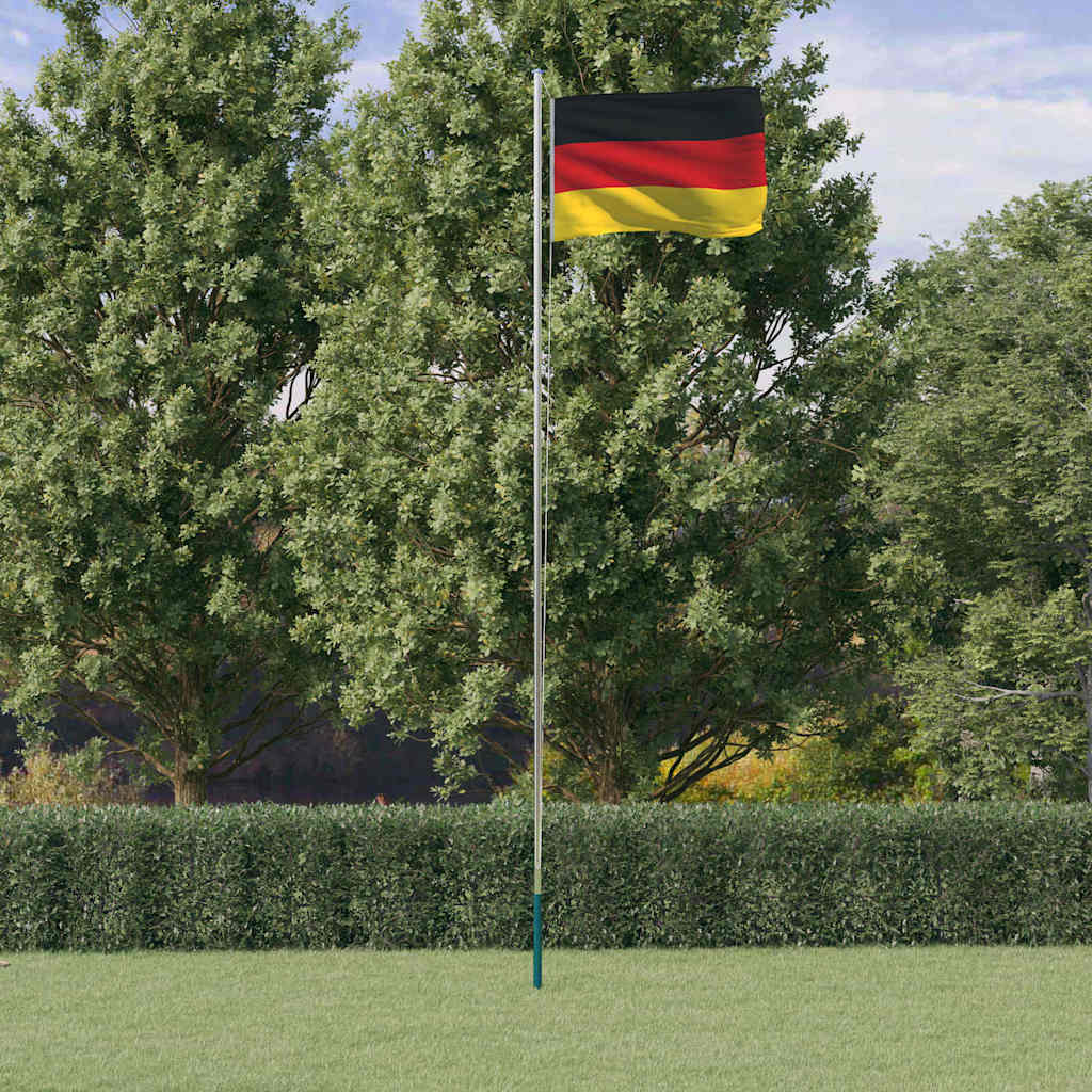 Fahnenmast Teilbar Silbern 6,08 m Aluminium