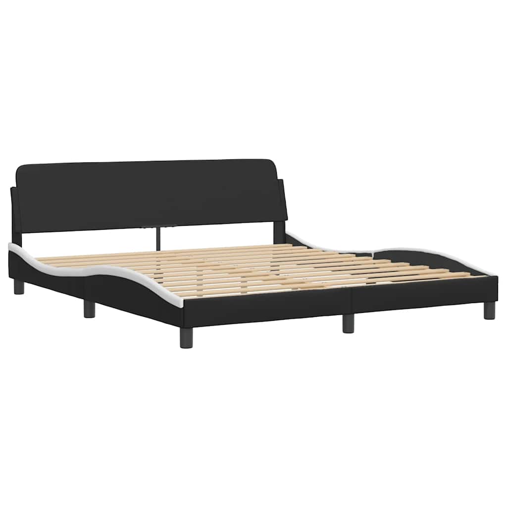 Bettgestell "Dover" Schwarz 80x200 cm Kunstleder