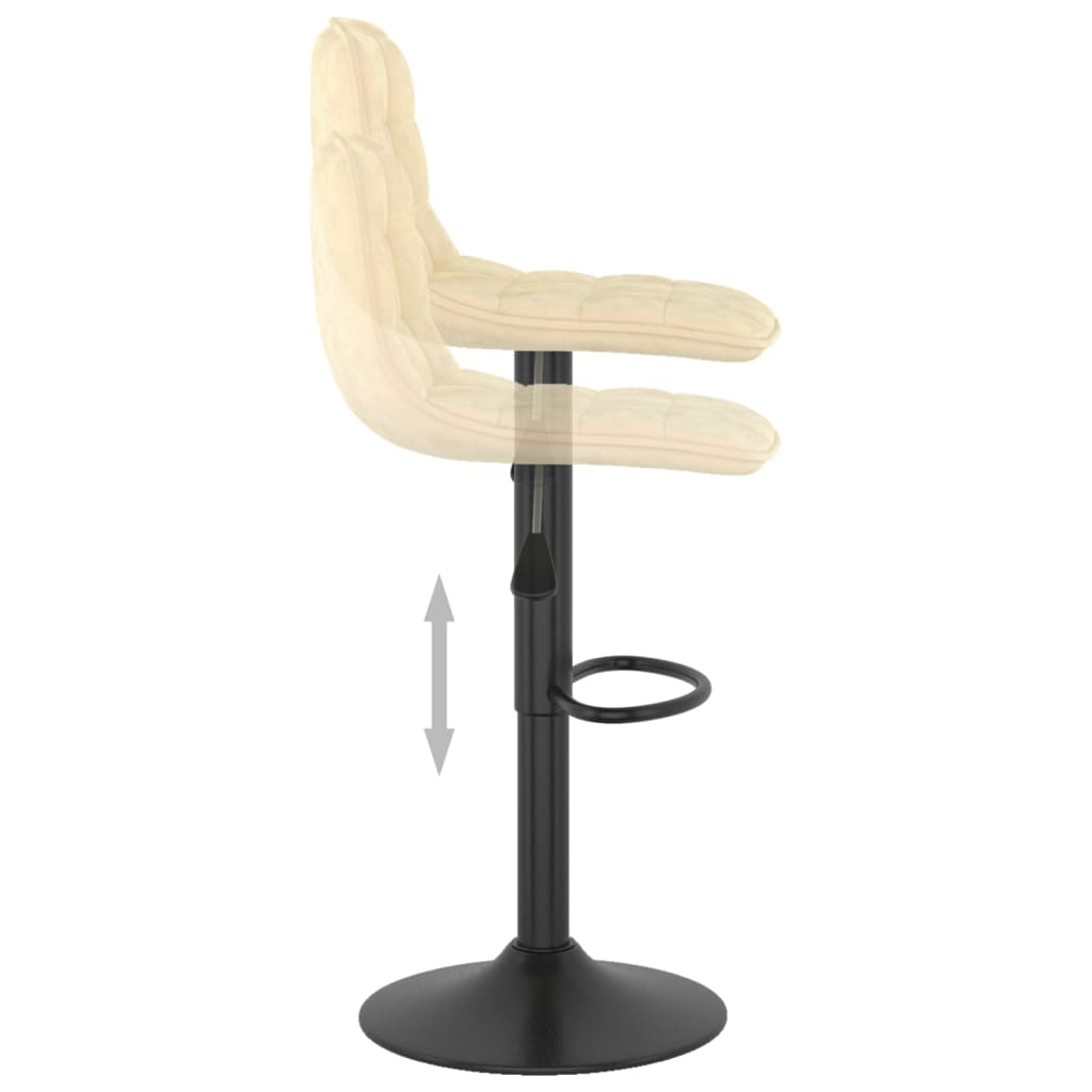 Barhocker 2 Stk. Hellgrün Samt