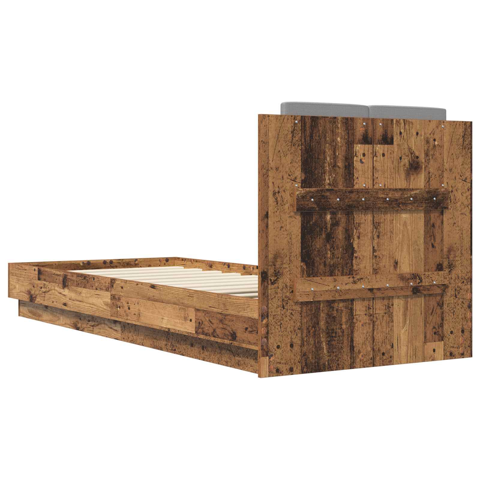 Bettgestell mit Kopfteil Grau Sonoma 180x200 cm Holzwerkstoff