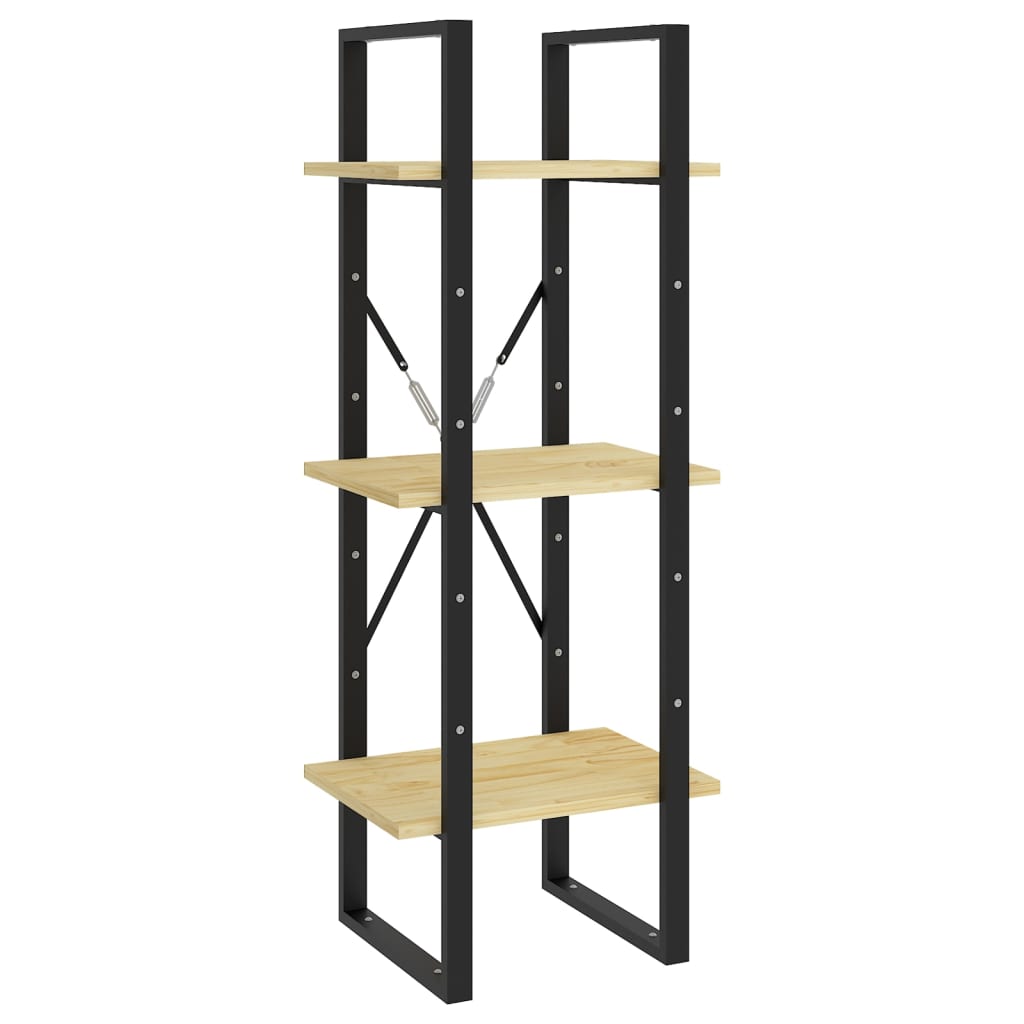Bücherregal 3 Fächer Weiß 40x30x105 cm Holzwerkstoff