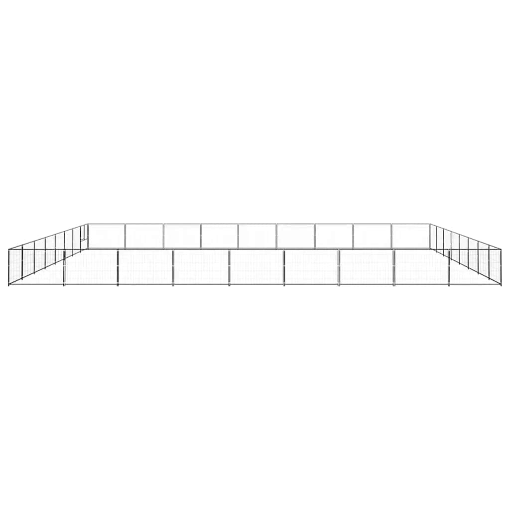 Hundezwinger Schwarz 4 m² Stahl