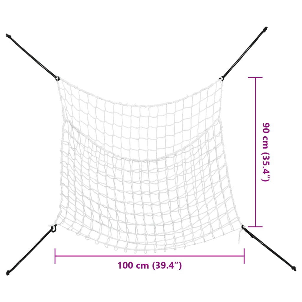 Heunetze 2 Stk Rechteckig 0,9x1 m PP