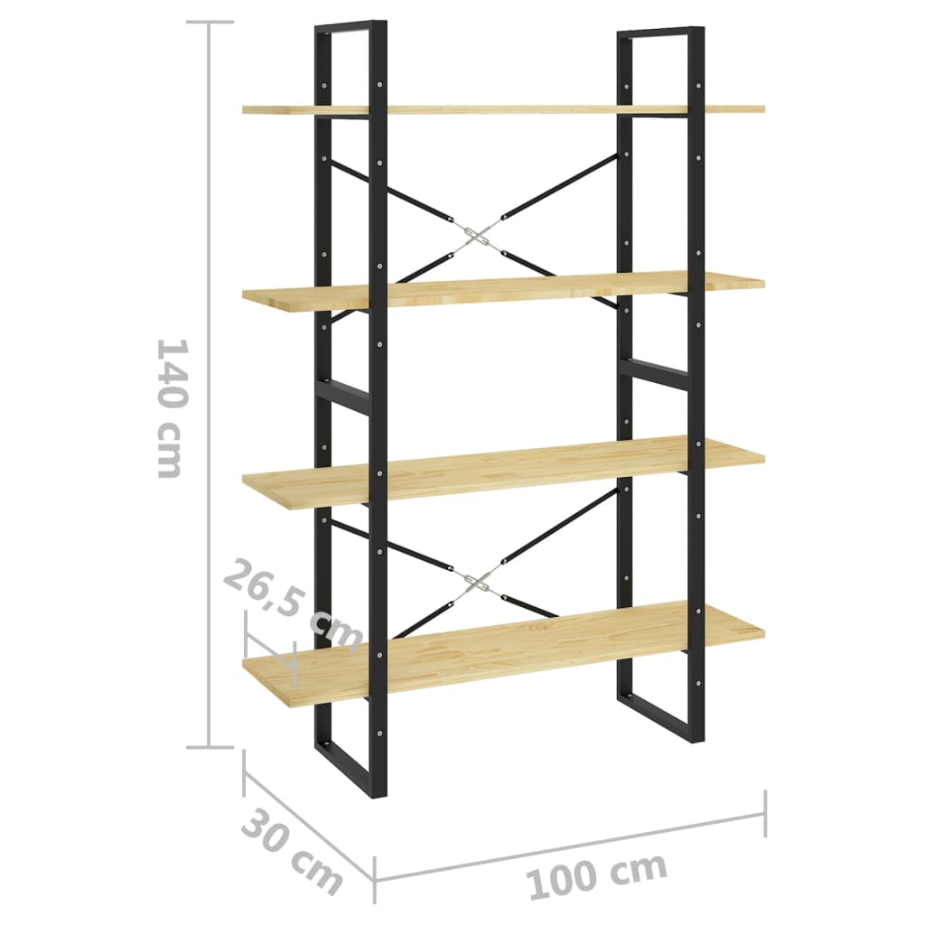 Bücherregal 2 Fächer Weiß 100x30x70 cm Holzwerkstoff