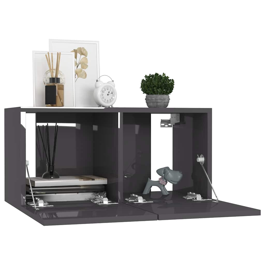 4-tlg. TV-Schrank-Set Weiß Holzwerkstoff
