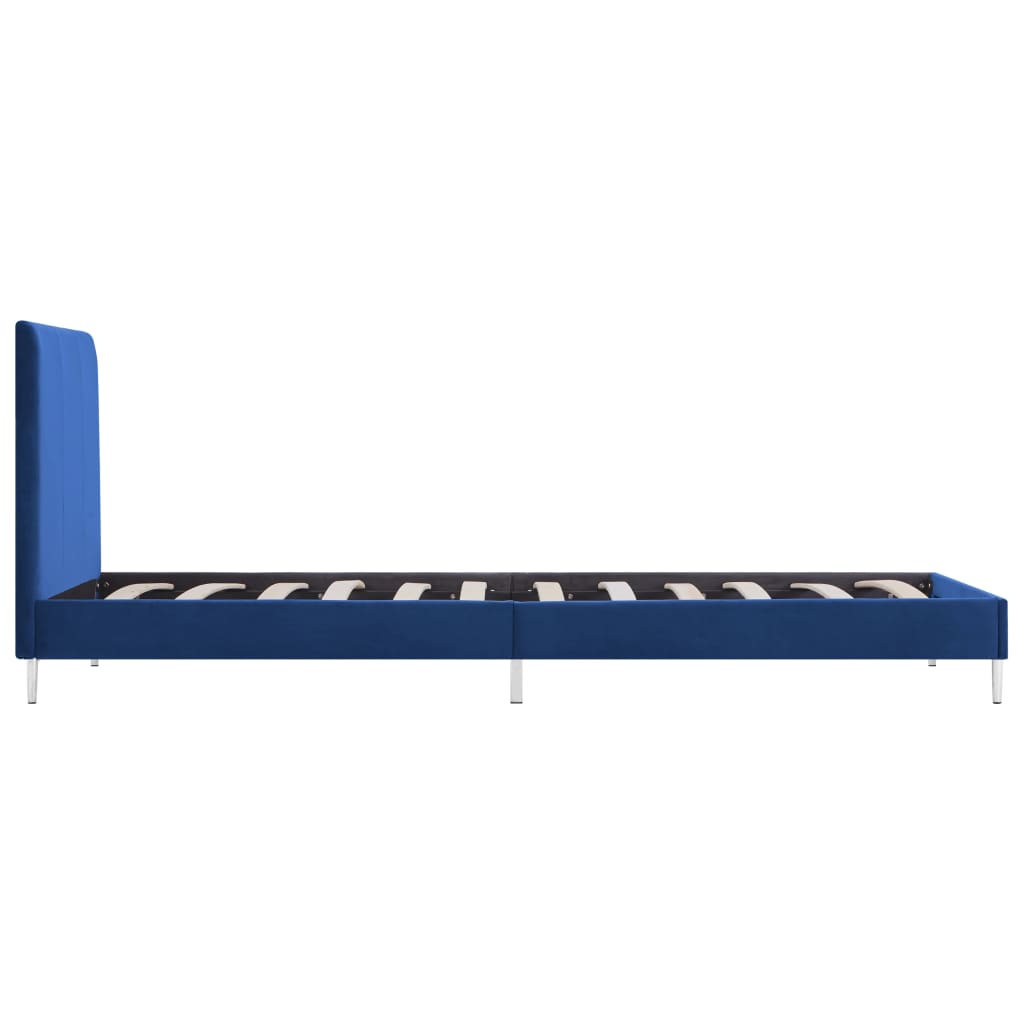 Bettgestell Blau Stoff 160 x 200 cm