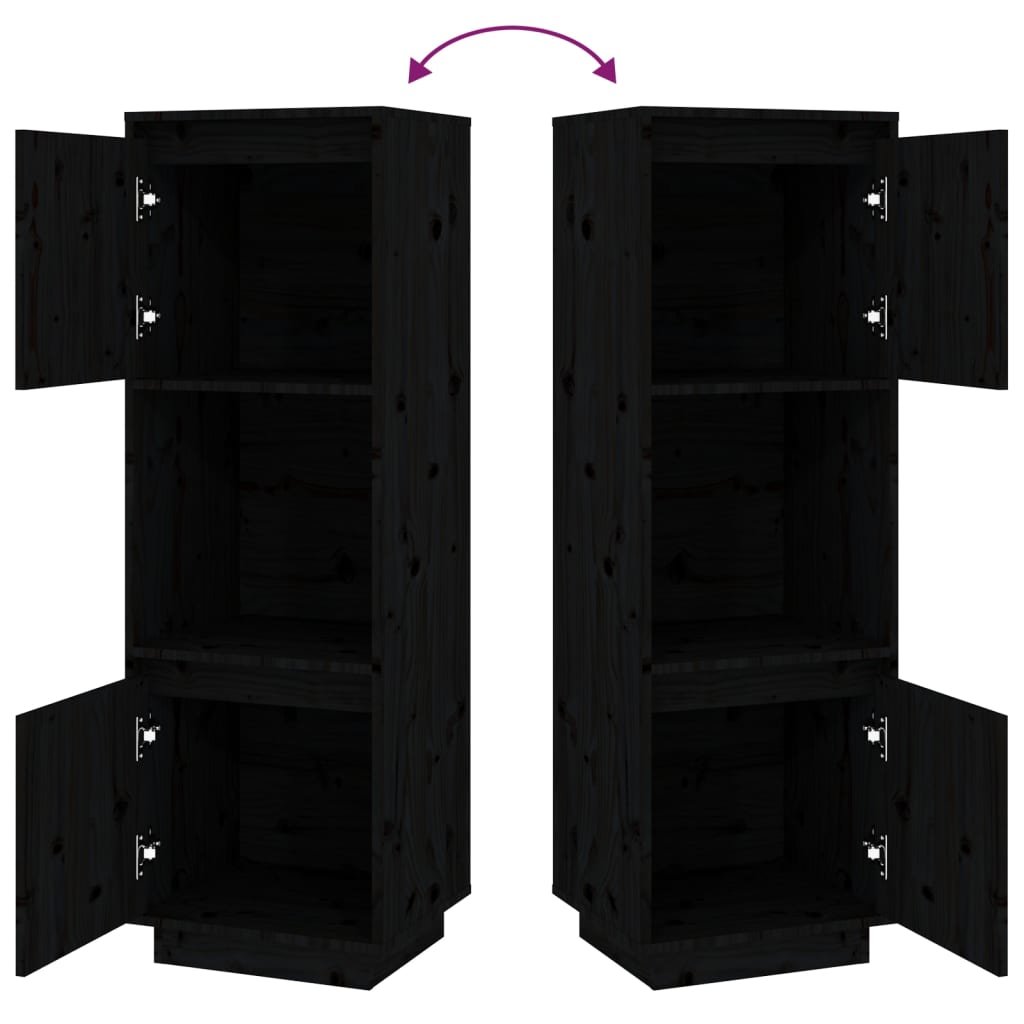 Highboard 38x35x117 cm Massivholz Kiefer