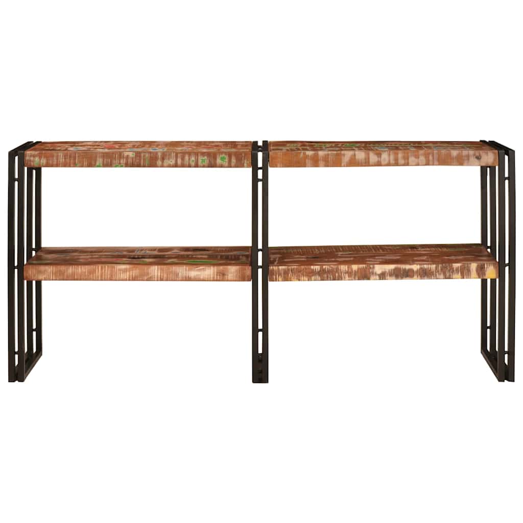 Konsolentisch mit Regal Braun 160 x 33 x 75 cm Massivholz Mango