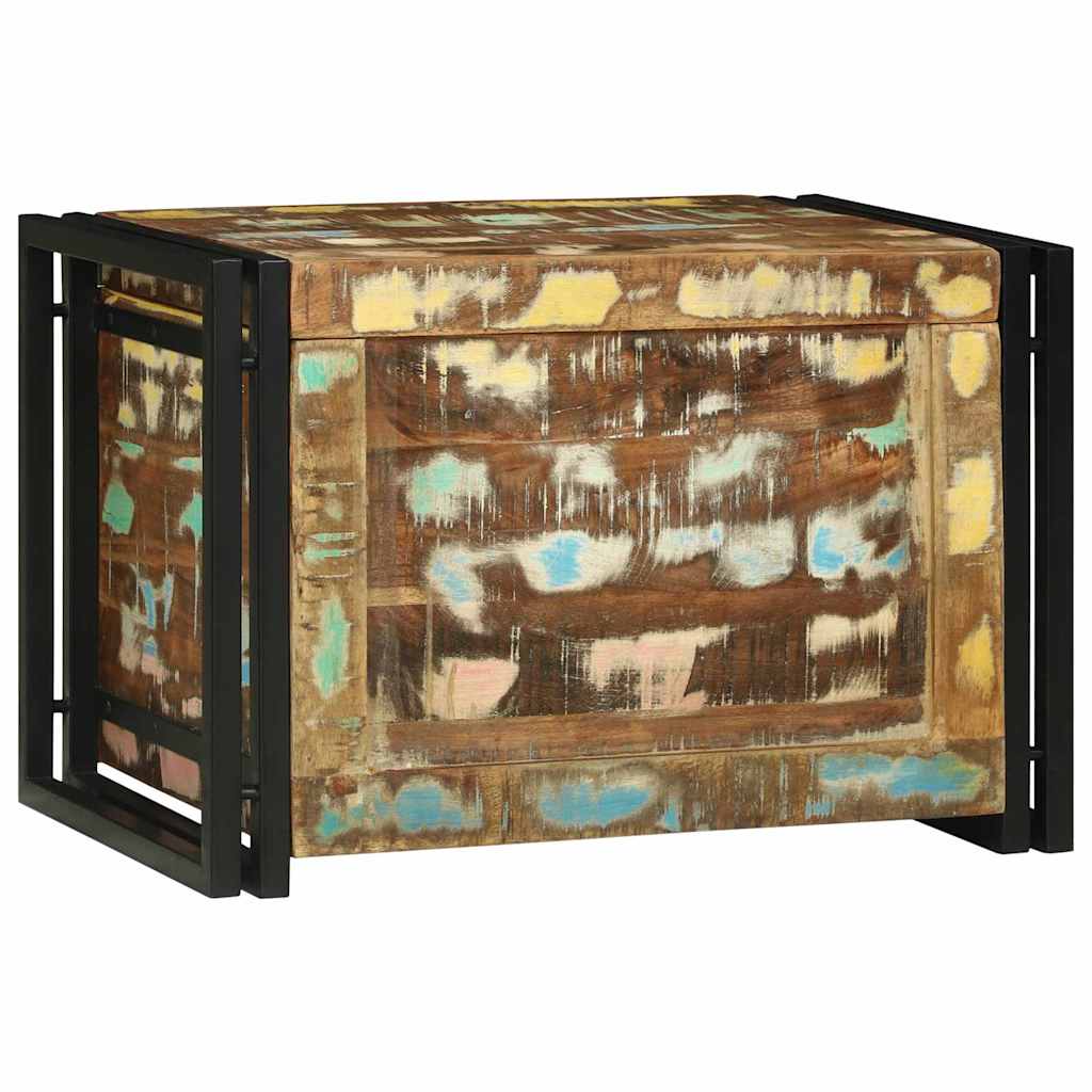 Aufbewahrungsbox 50 x 50 x 50 cm Massives upgecyceltes Holz