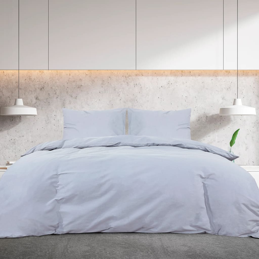 Bettwäsche-Set Anthrazit 140x200 cm Leichte Mikrofaser