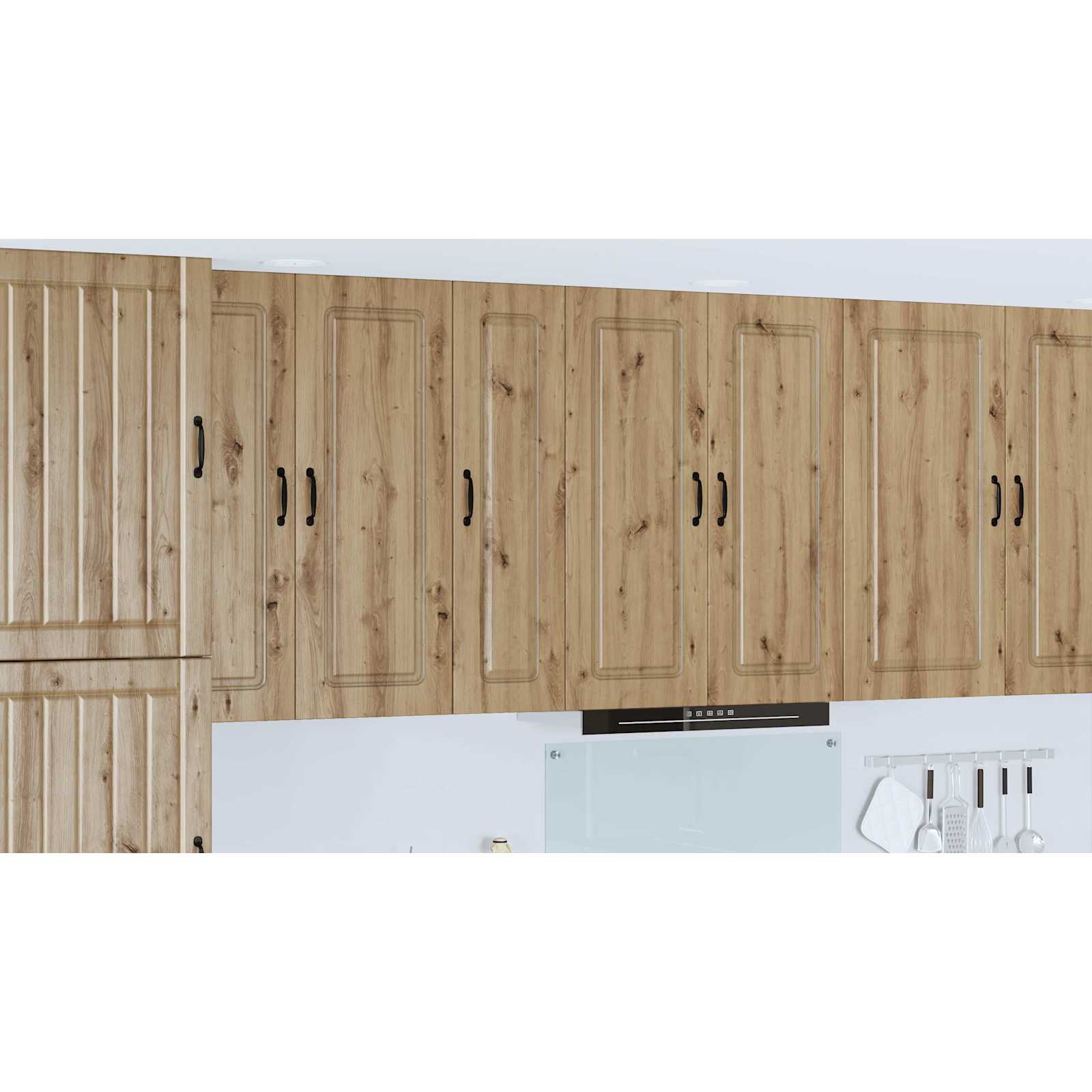 Herdumbauschränke 2 Stk. Kalmar Weiß Holzwerkstoff