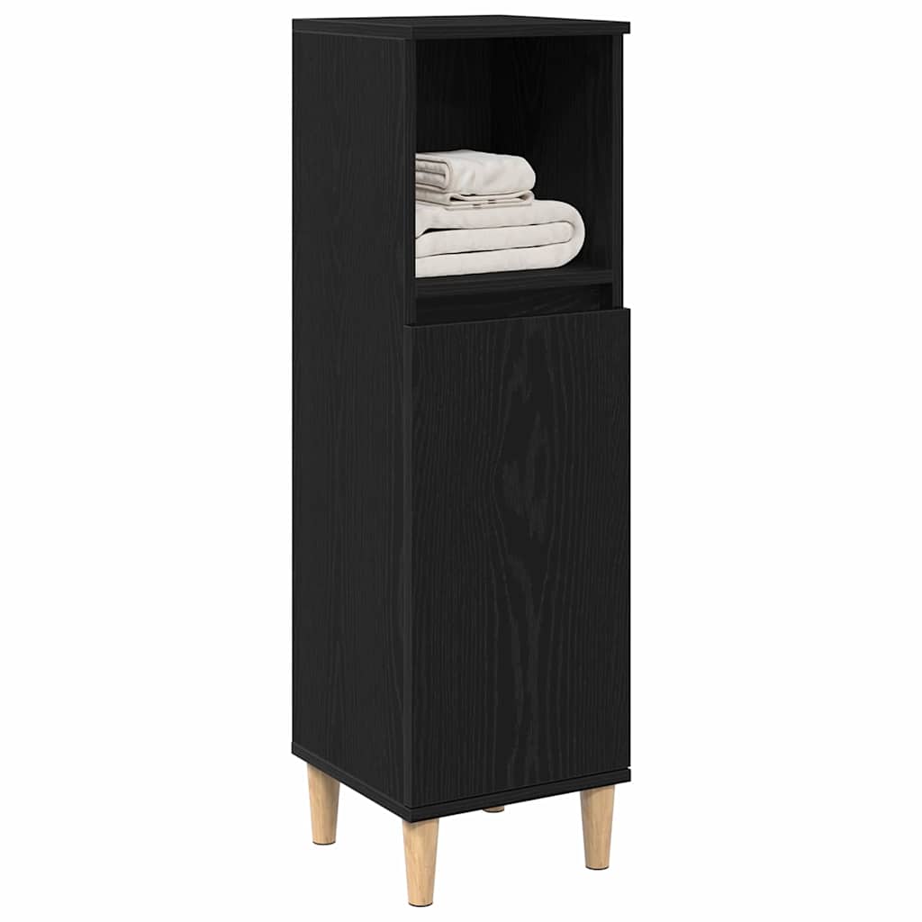 Badschrank Weiß 30x30x100 cm Holzwerkstoff