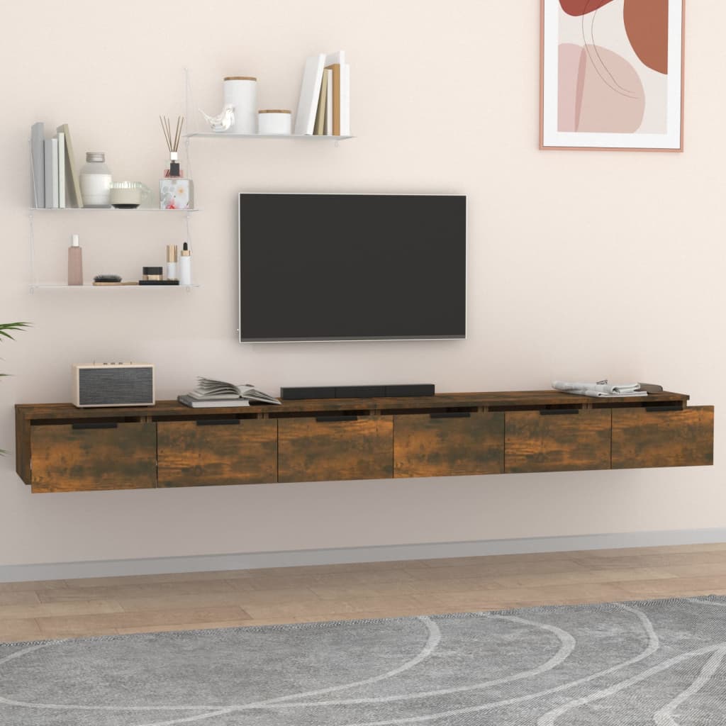Wandschränke 2 Stk. Weiß 102x30x20 cm Holzwerkstoff