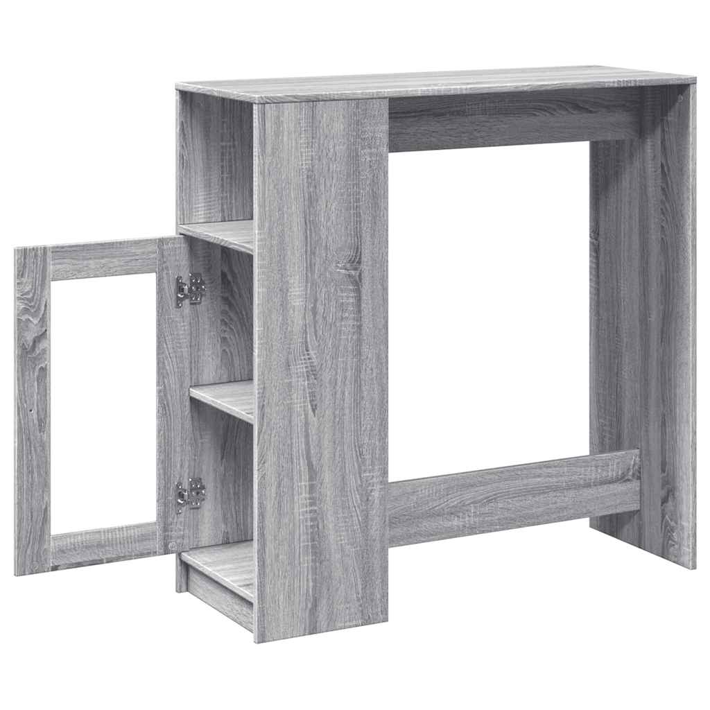 Bartisch Schwarz Eichen-Optik 101 x 40 x 103,5 cm Holzwerkstoff