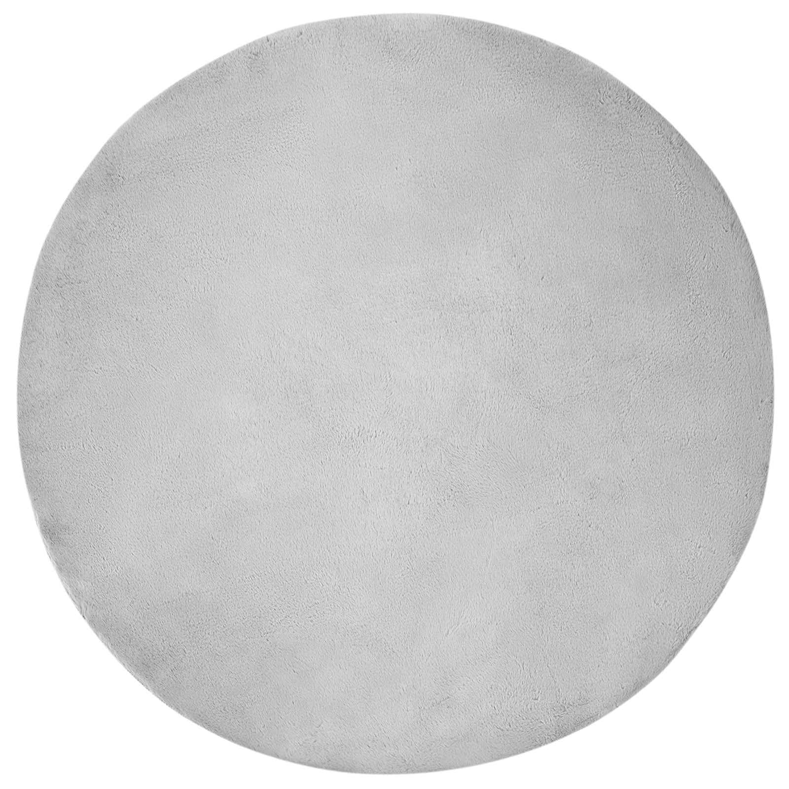 Rutschfester Teppich aus Kunstkaninchenfell OLITE Weiß