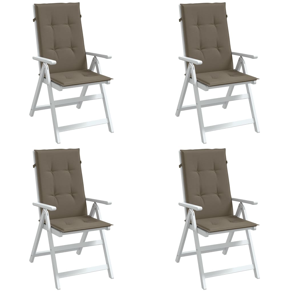 Hochlehner-Auflagen 2 Stk. Melange Anthrazit 120x50x7cm Stoff