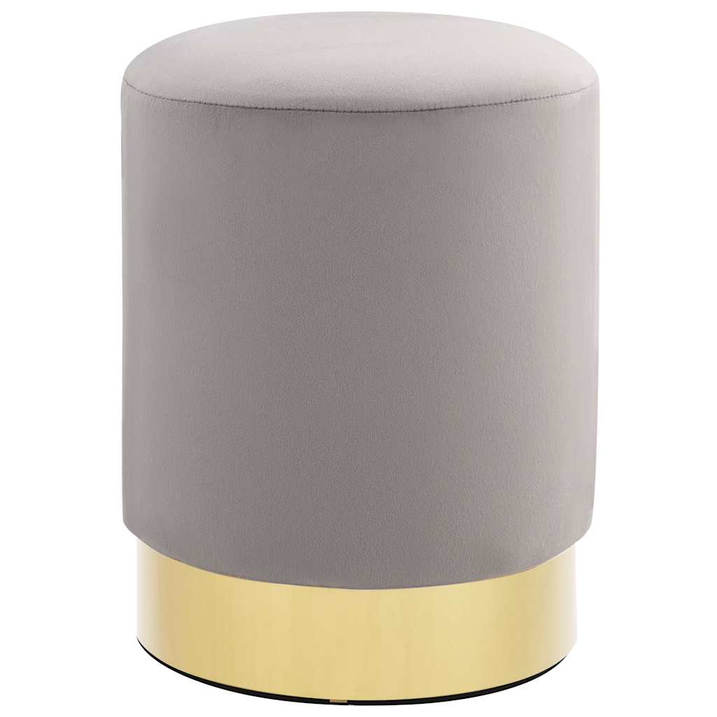 Hocker Dunkelgrün und Golden Samt 28 x 36 cm