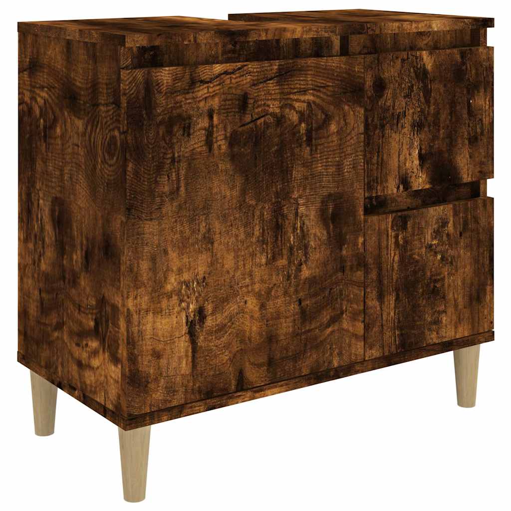 Badschrank Weiß 65x33x60 cm Holzwerkstoff