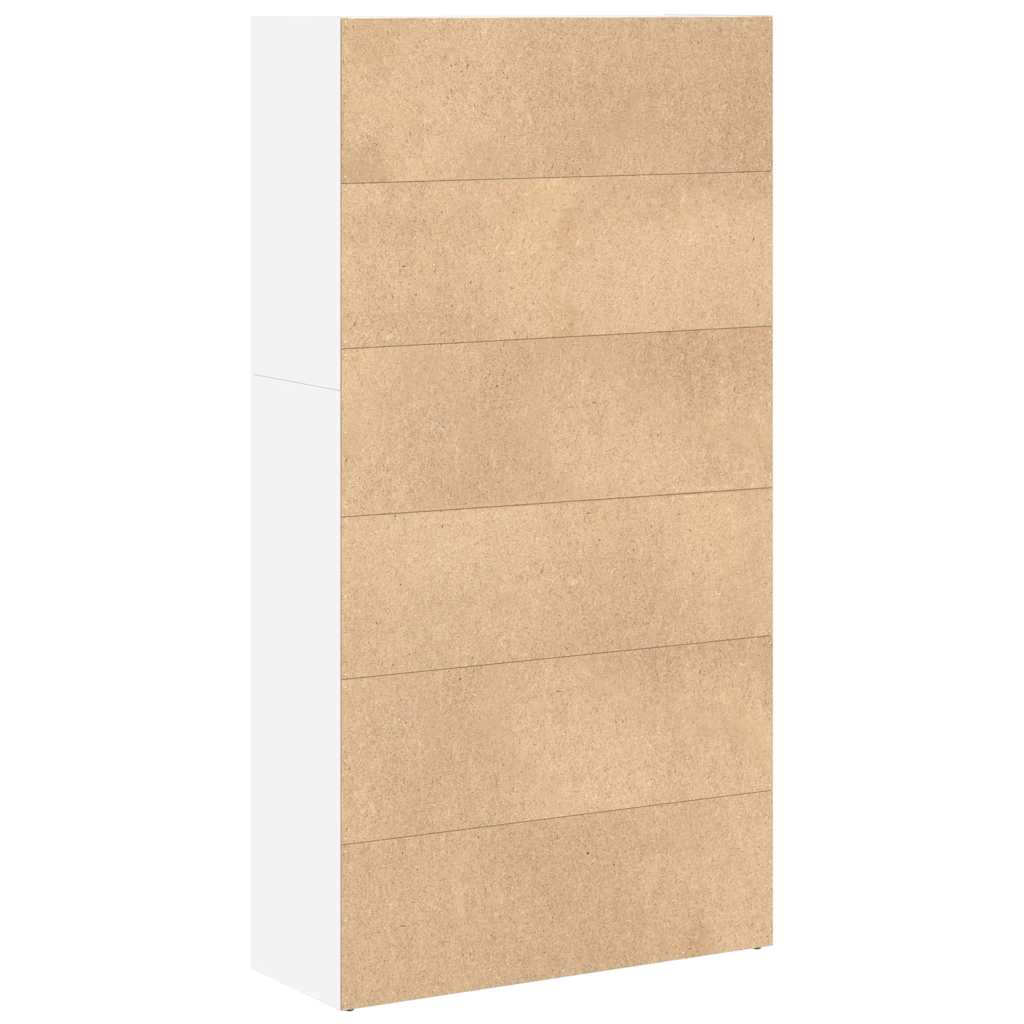 Bücherregal Weiß 80x30x189 cm Holzwerkstoff
