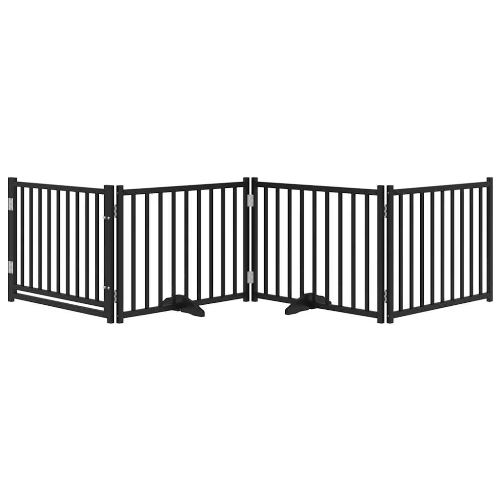 3-tlg. Hundetor Faltbar 150 cm Massivholz Tanne