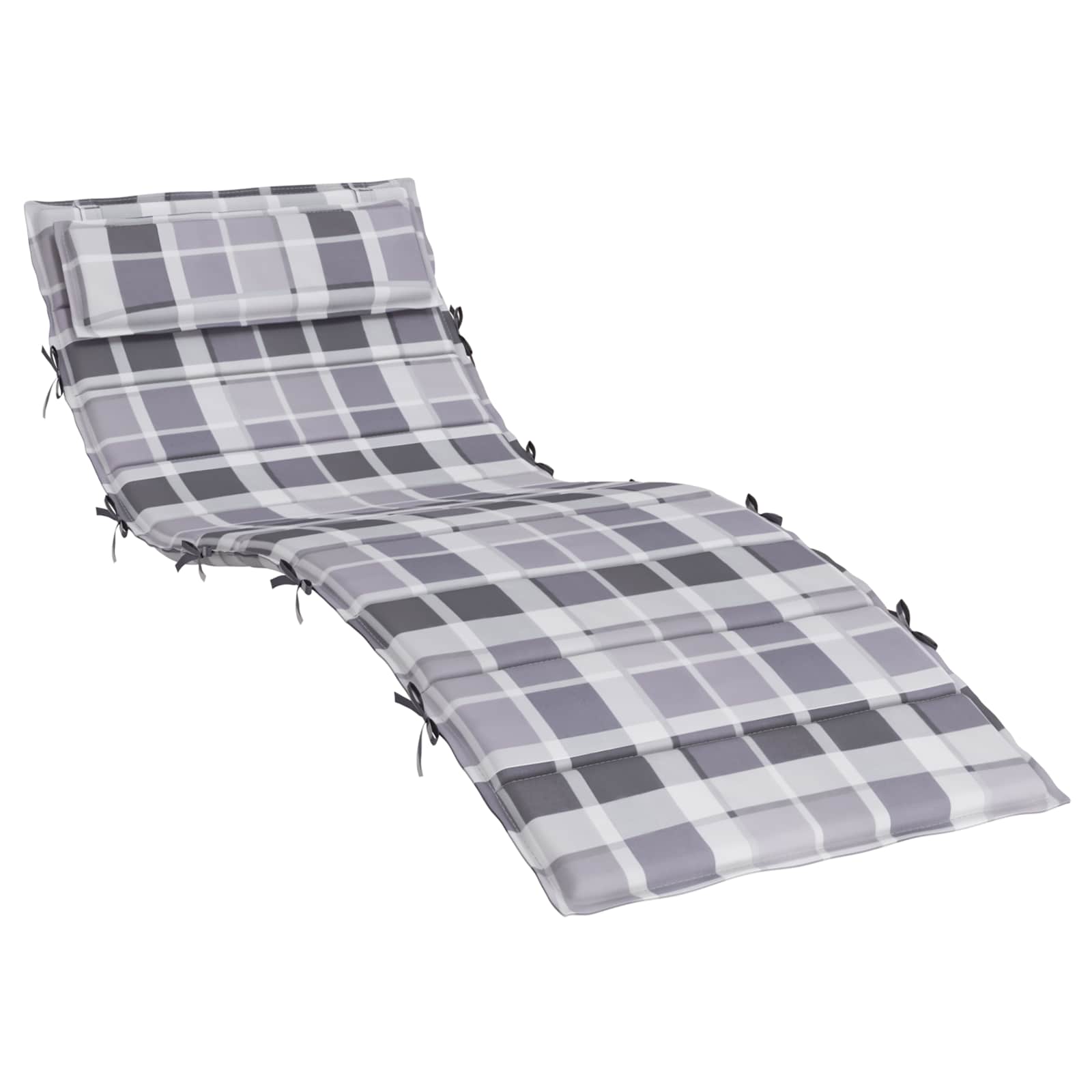Sonnenliegen-Auflage Grau 180x60x4 cm Oxford-Gewebe