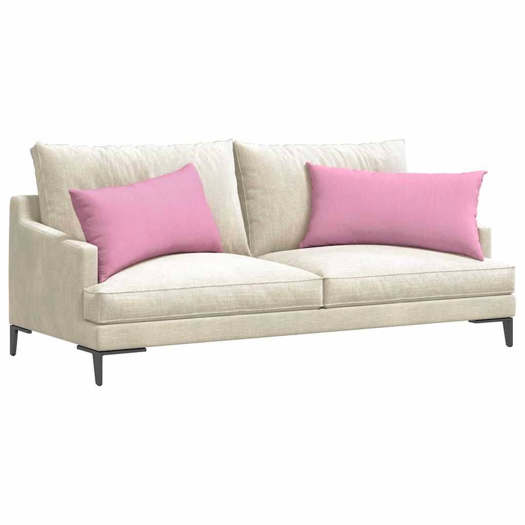 Sofakissen 2 pcs Hellgrau 50 x 30 cm Stoff