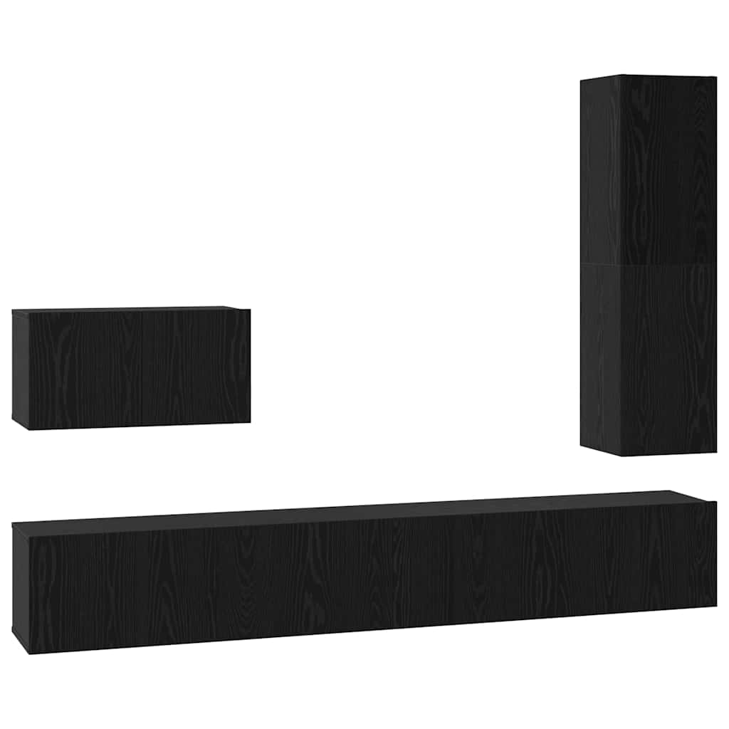 4-tlg. TV-Schrank-Set Weiß Holzwerkstoff