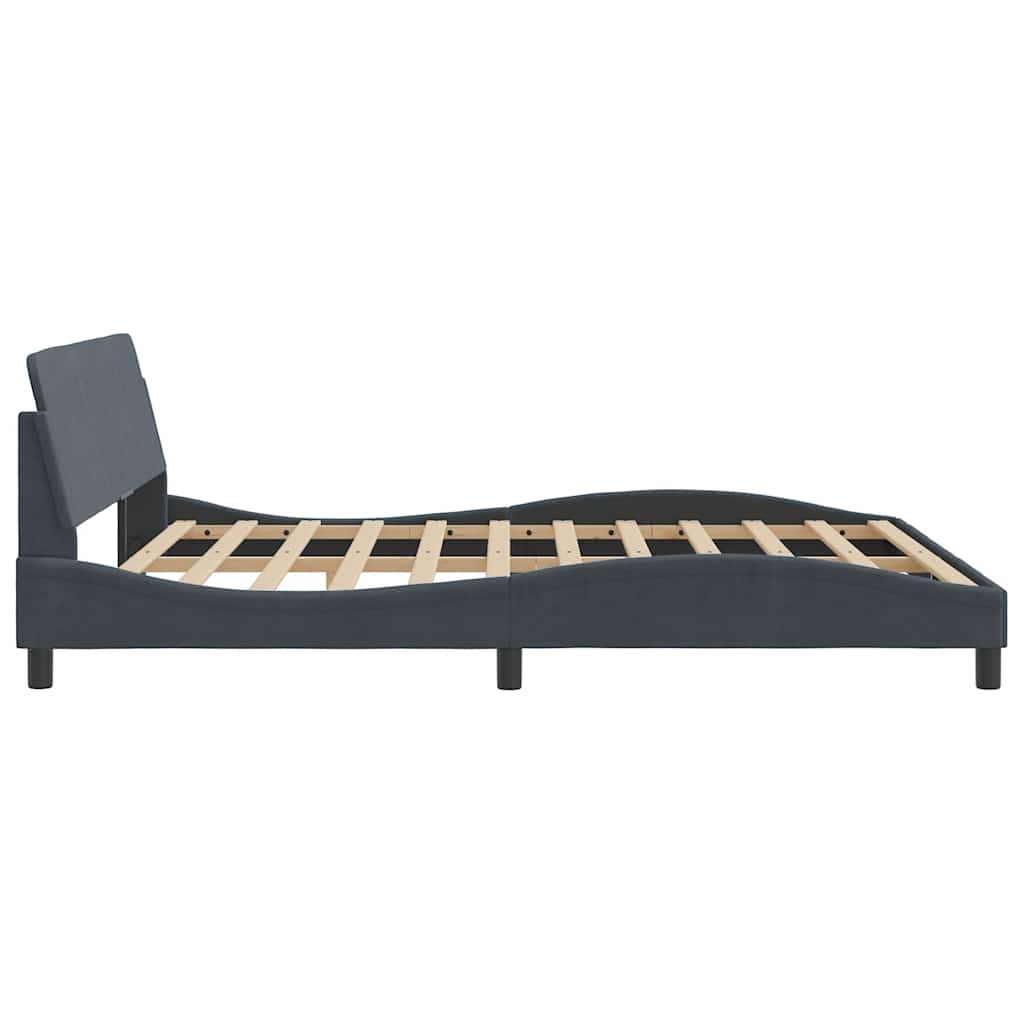 Bettgestell "Dover" Hellgrau 80x200 cm Samt