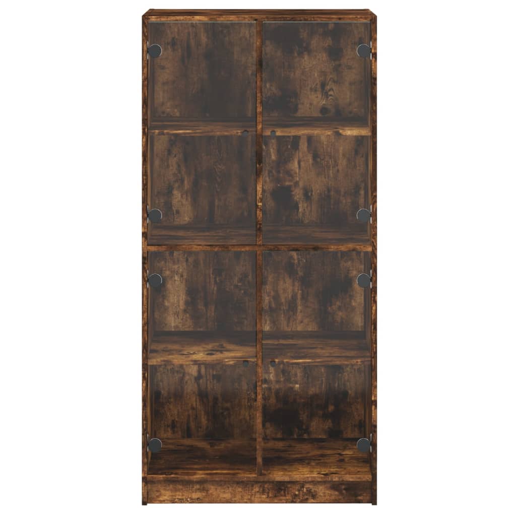 Bücherschrank mit Türen Weiß 136x37x142 cm Holzwerkstoff
