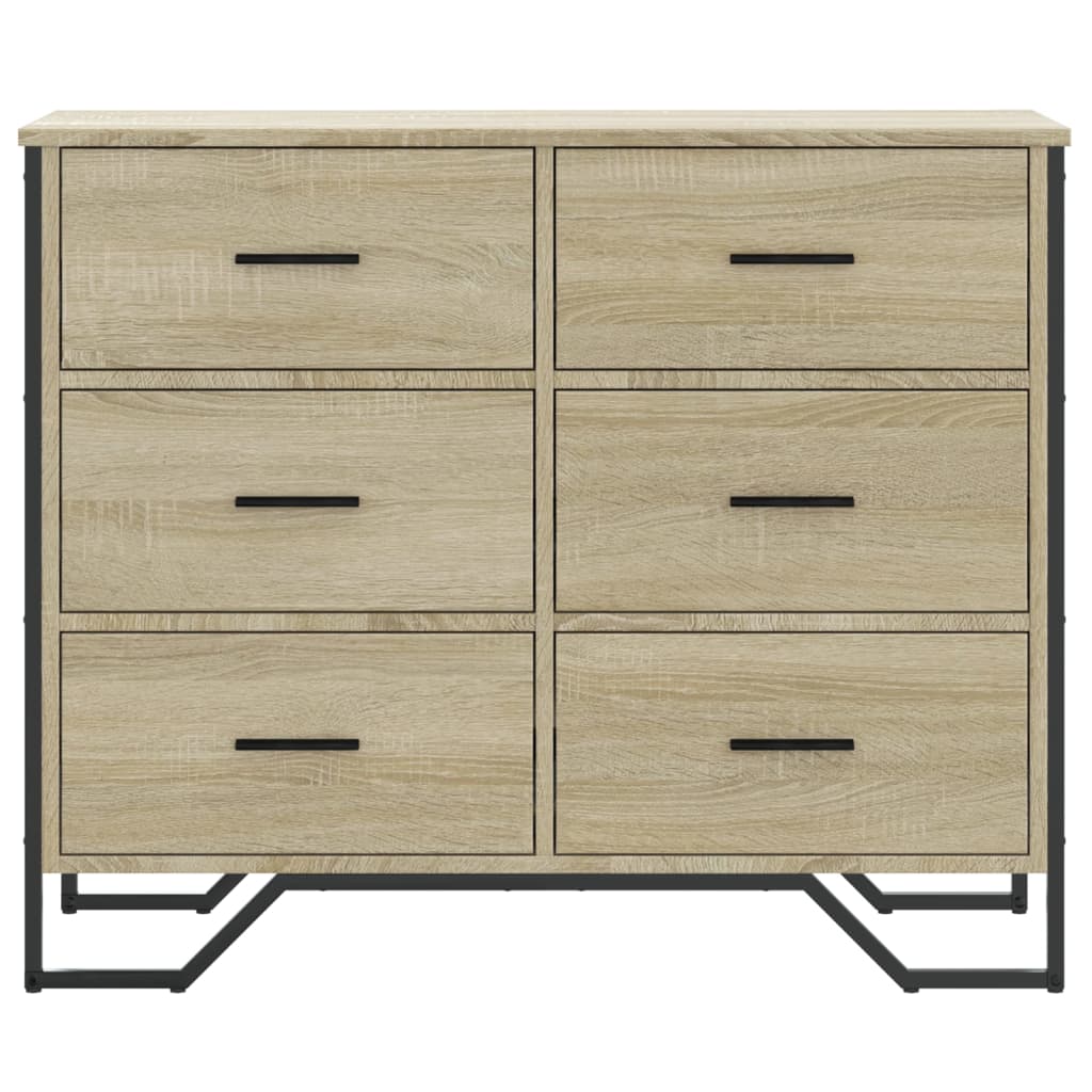 Kommode Schwarz 91x35,5x74,5 cm Holzwerkstoff