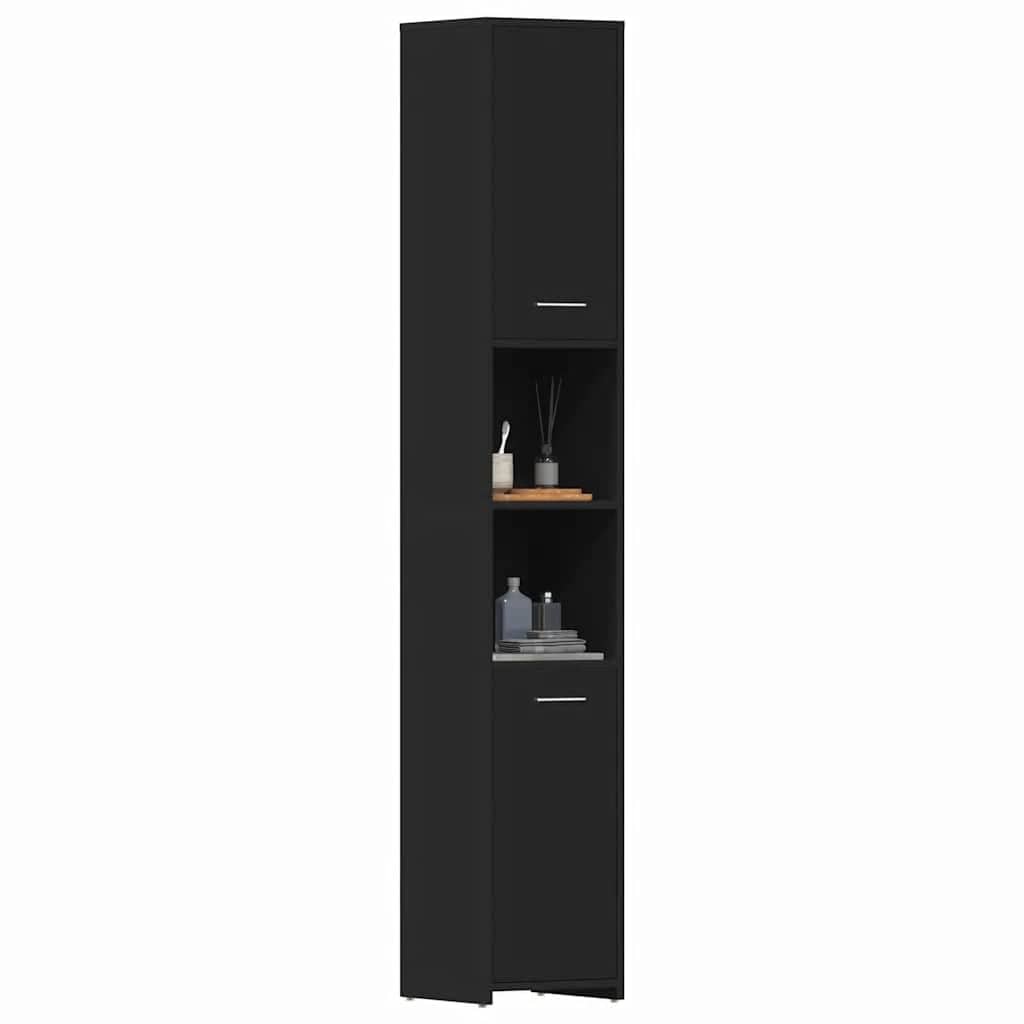Badezimmerschrank Weiß 30x30x183,5 cm Holzwerkstoff