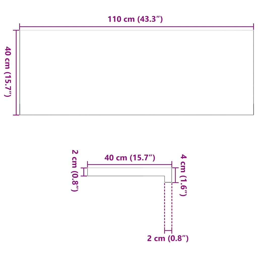 Fensterbänke 2 Stk. Unbehandelt 160x25x2 cm Massivholz Eiche