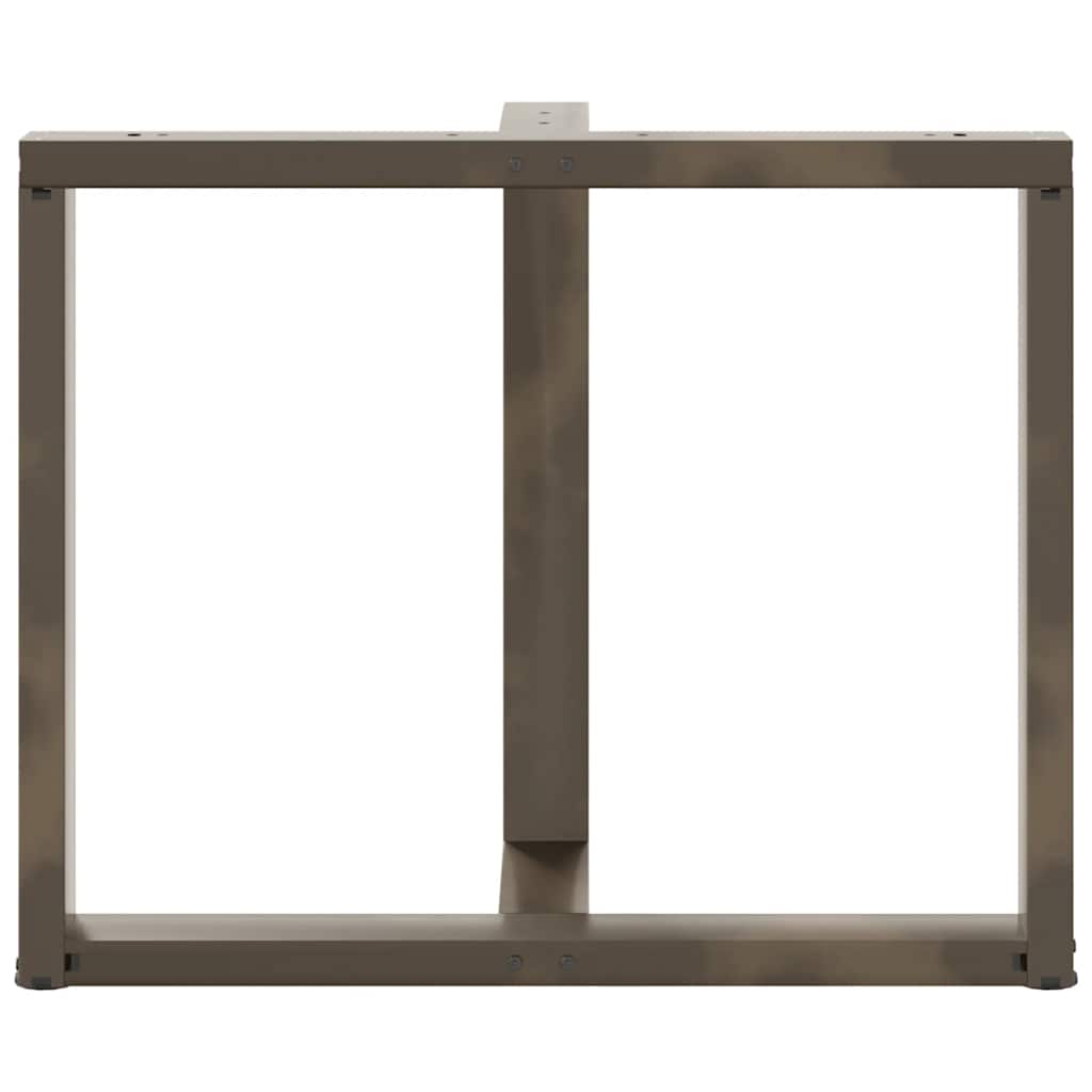 Couchtischbeine T-Form 2 Stk. Schwarz 30x25x(30-31) cm Stahl