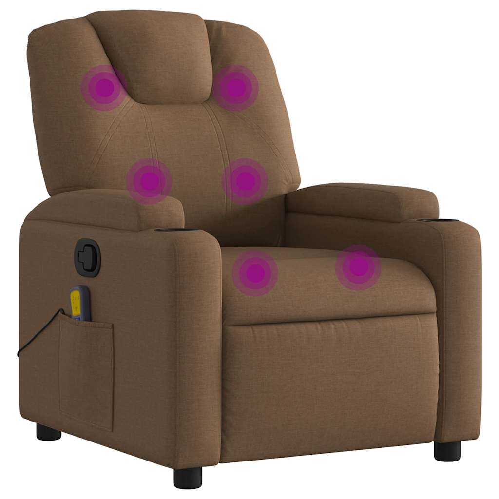 Relaxsessel Elektrisch Hellgrau Stoff