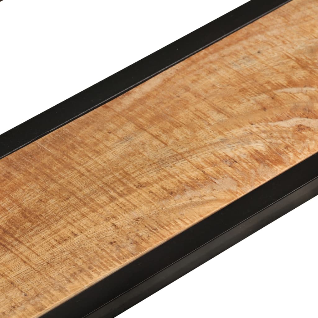 Wandregale 2 Stk. 120 cm Raues Mangoholz