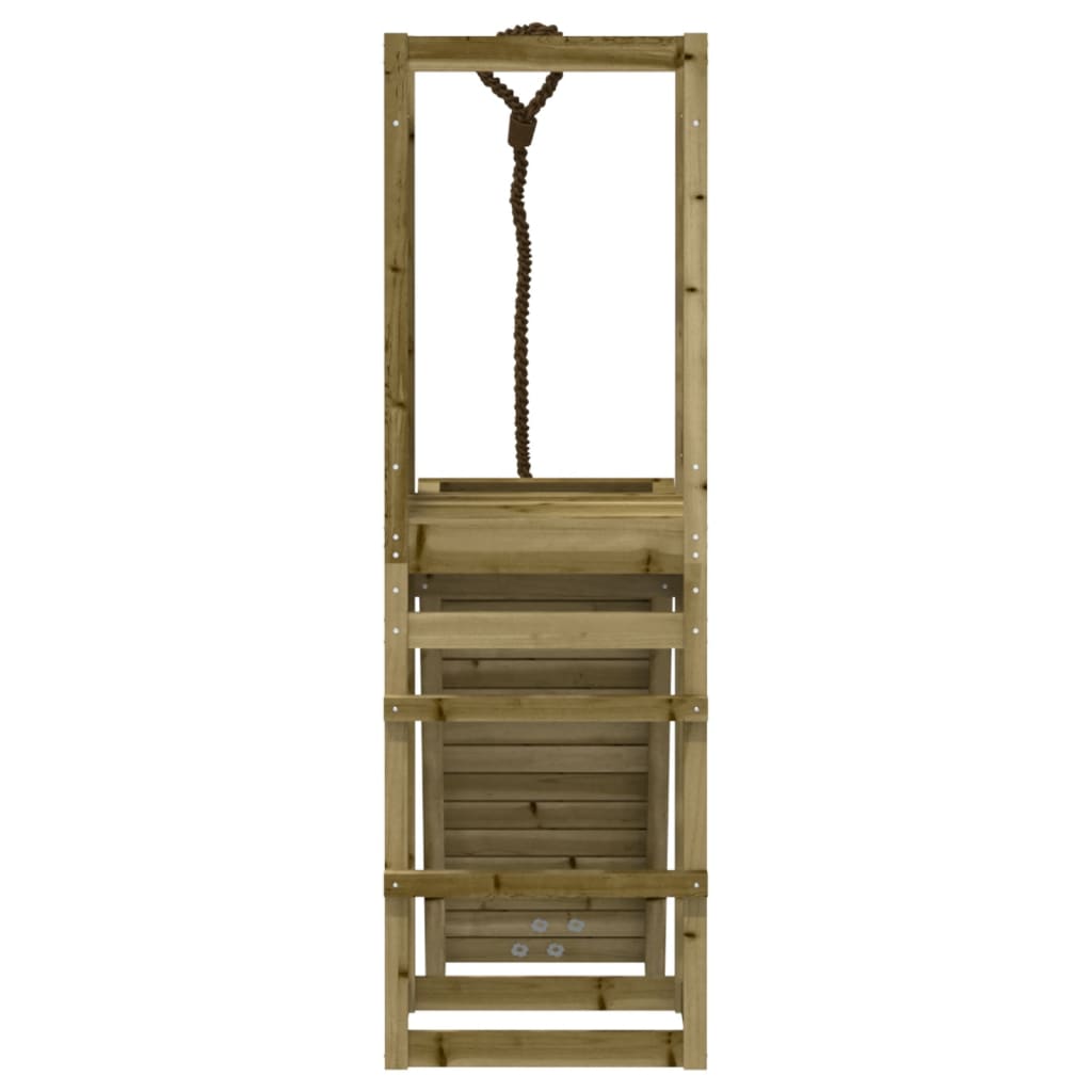 Spielturm mit Kletterwand Massivholz Kiefer