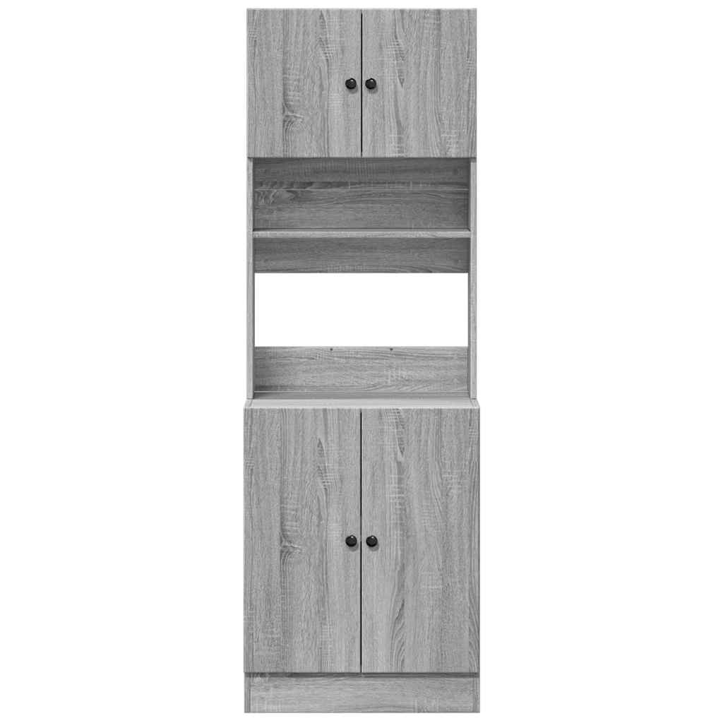 Küchenschrank Weiß 60x50x180 cm Holzwerkstoff