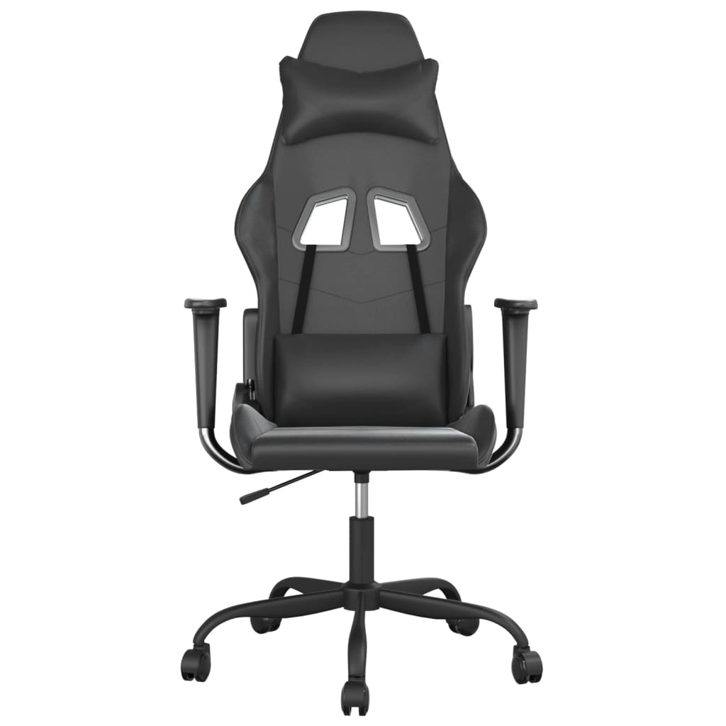 Gaming-Stuhl mit Massagefunktion Schwarz und Rot Kunstleder