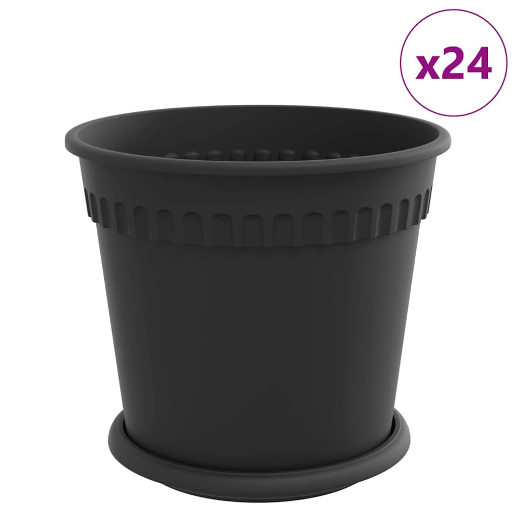 Blumentöpfe 6 pcs Ziegelrot Ø 12,5 x 10 cm Kunststoff