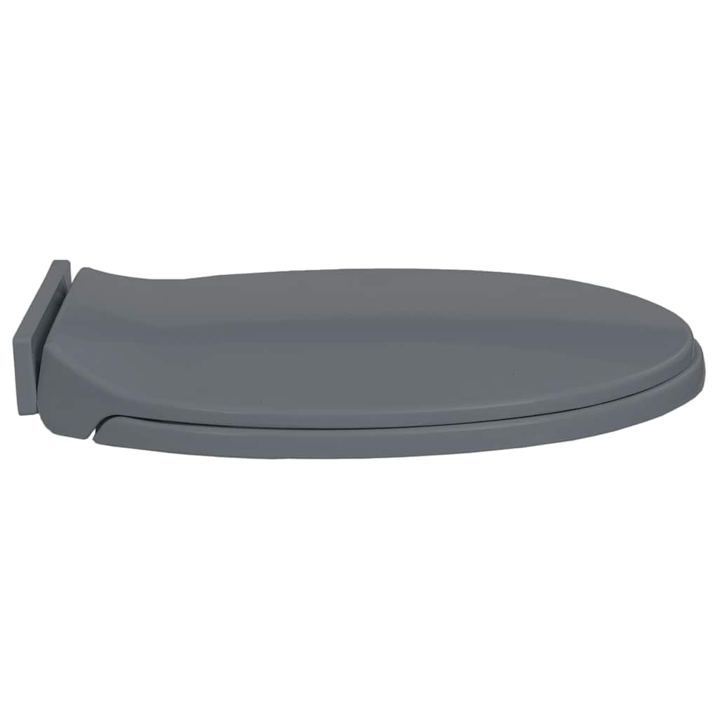 Toilettensitz mit Absenkautomatik Hellgrau Oval