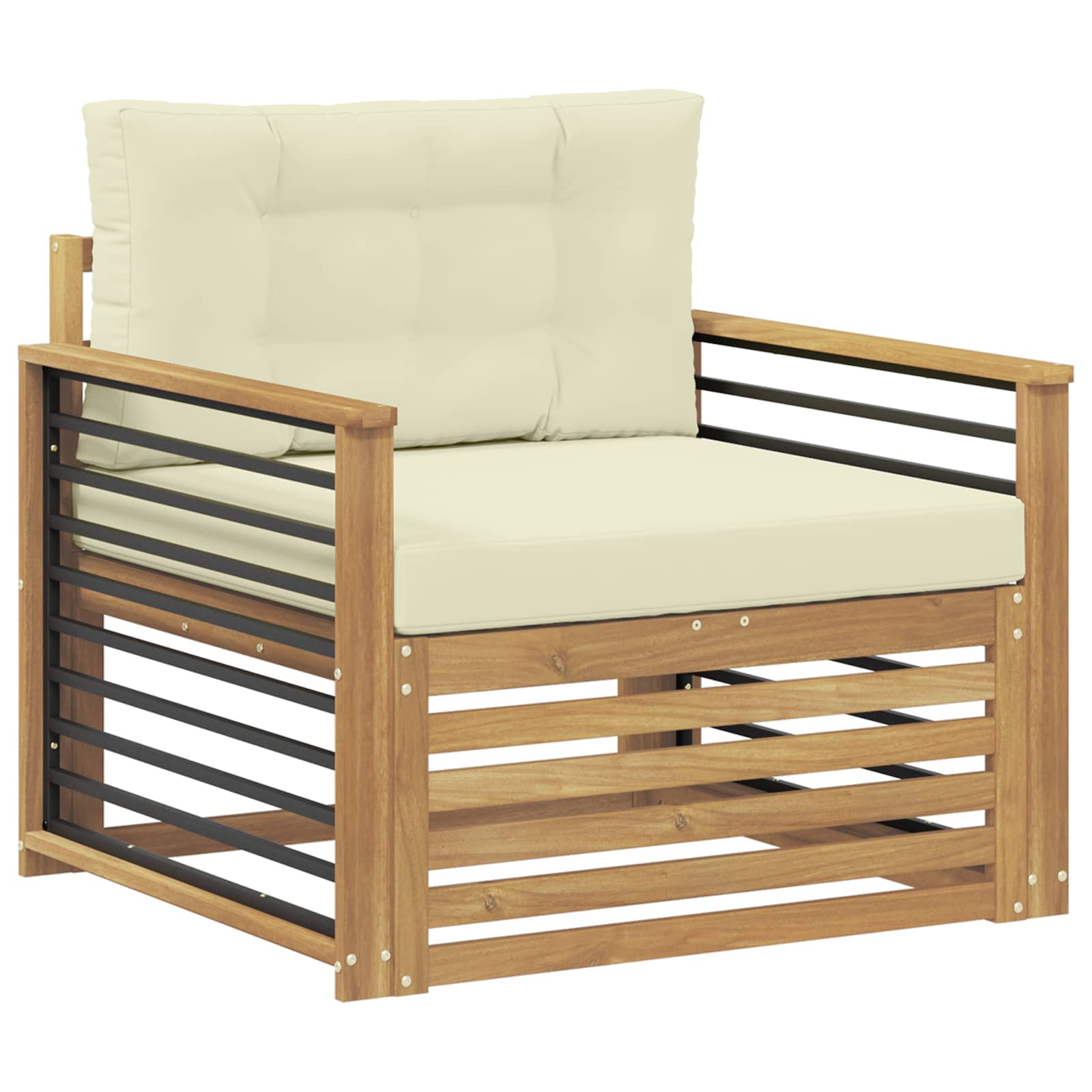 2 Stück Outdoor-Sofa Natur