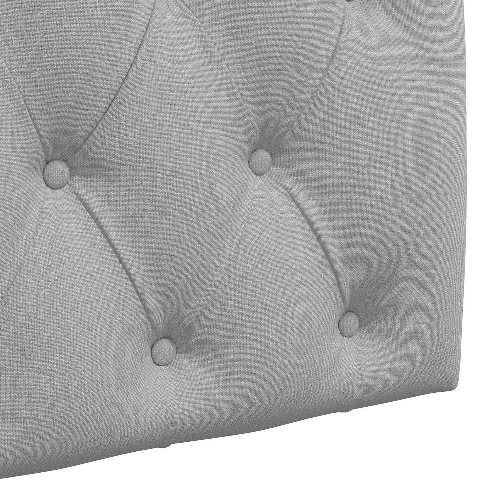 Hängendes Kopfteil Mit LED Licht Wolkengrau Stoff