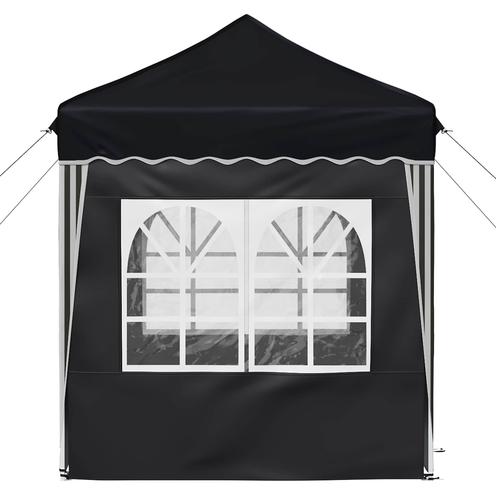 Pop-up Partyzelt 195 x 195 x 245 cm Creme Oxford-Stoff