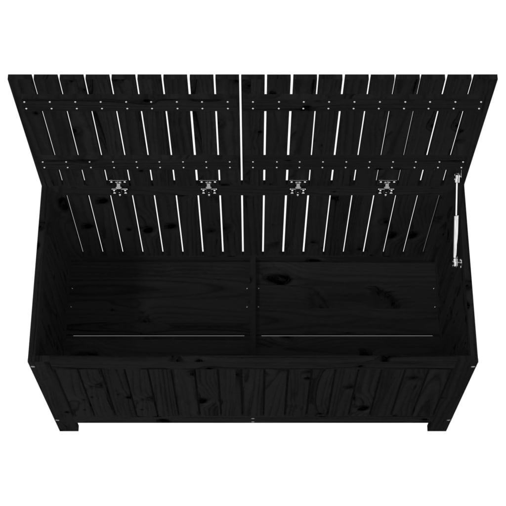 Gartentruhe Grau 76x42,5x54 cm Massivholz Kiefer