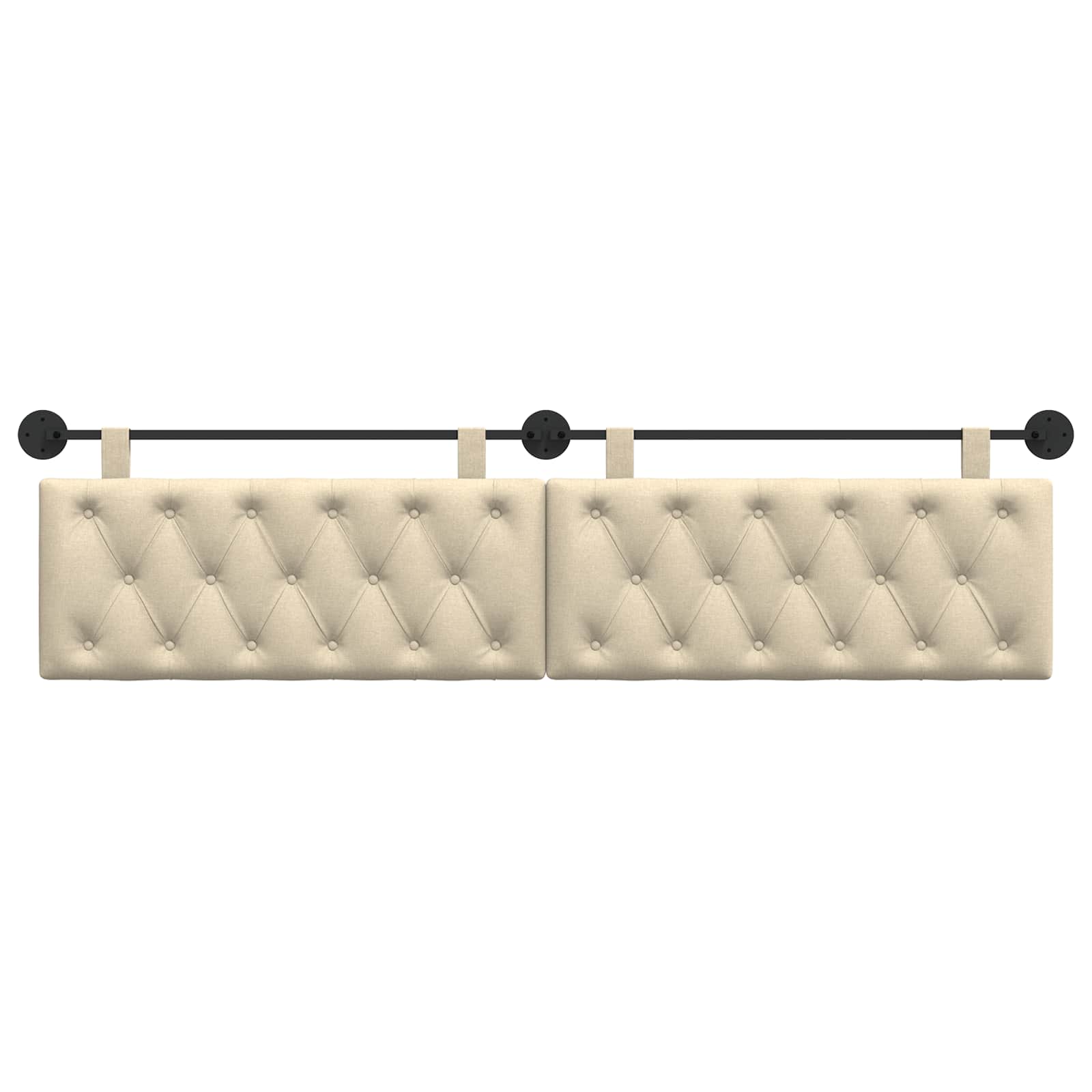 Hängendes Kopfteil Mit LED Licht Wolkengrau Stoff