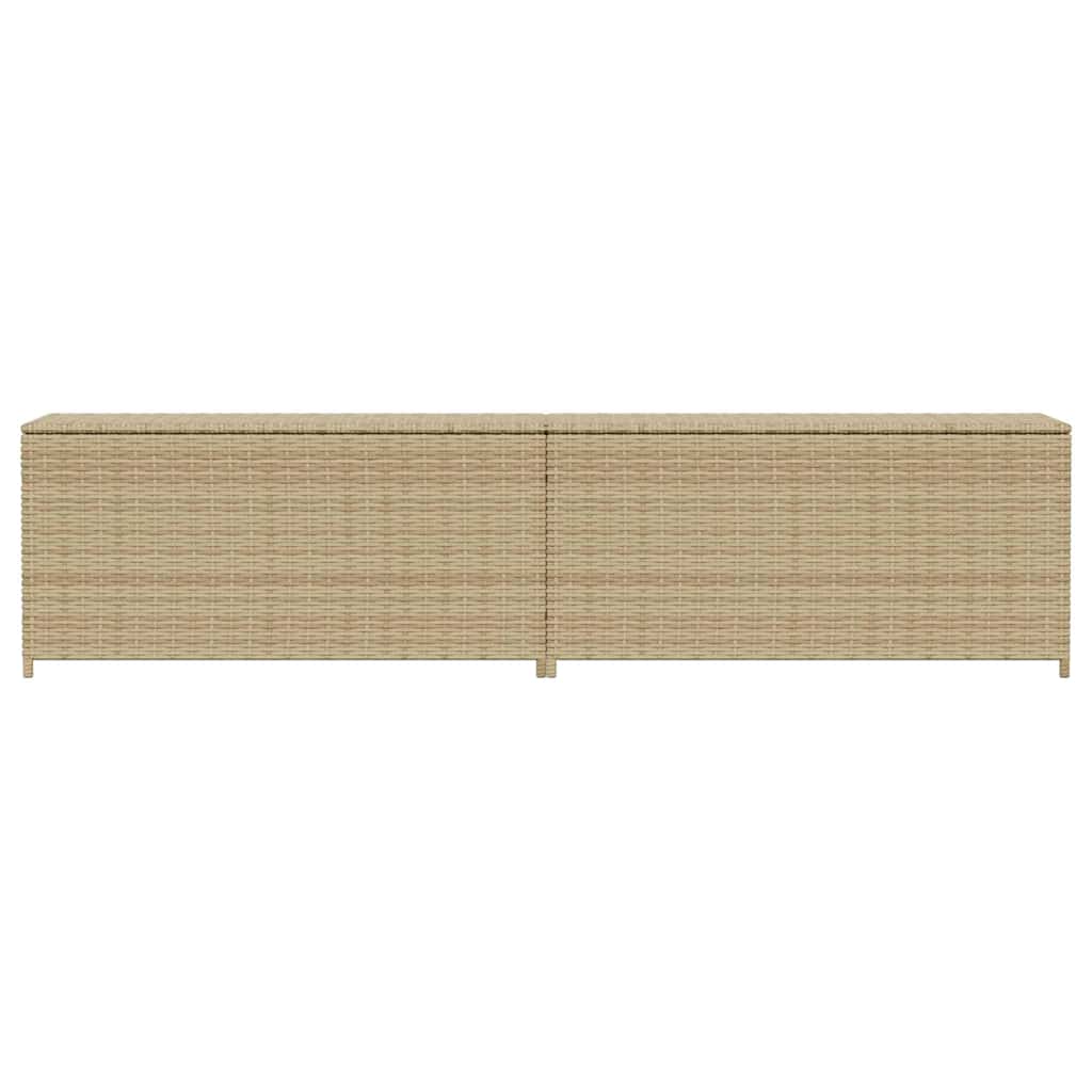 Gartentruhe Schwarz 283L Poly Rattan