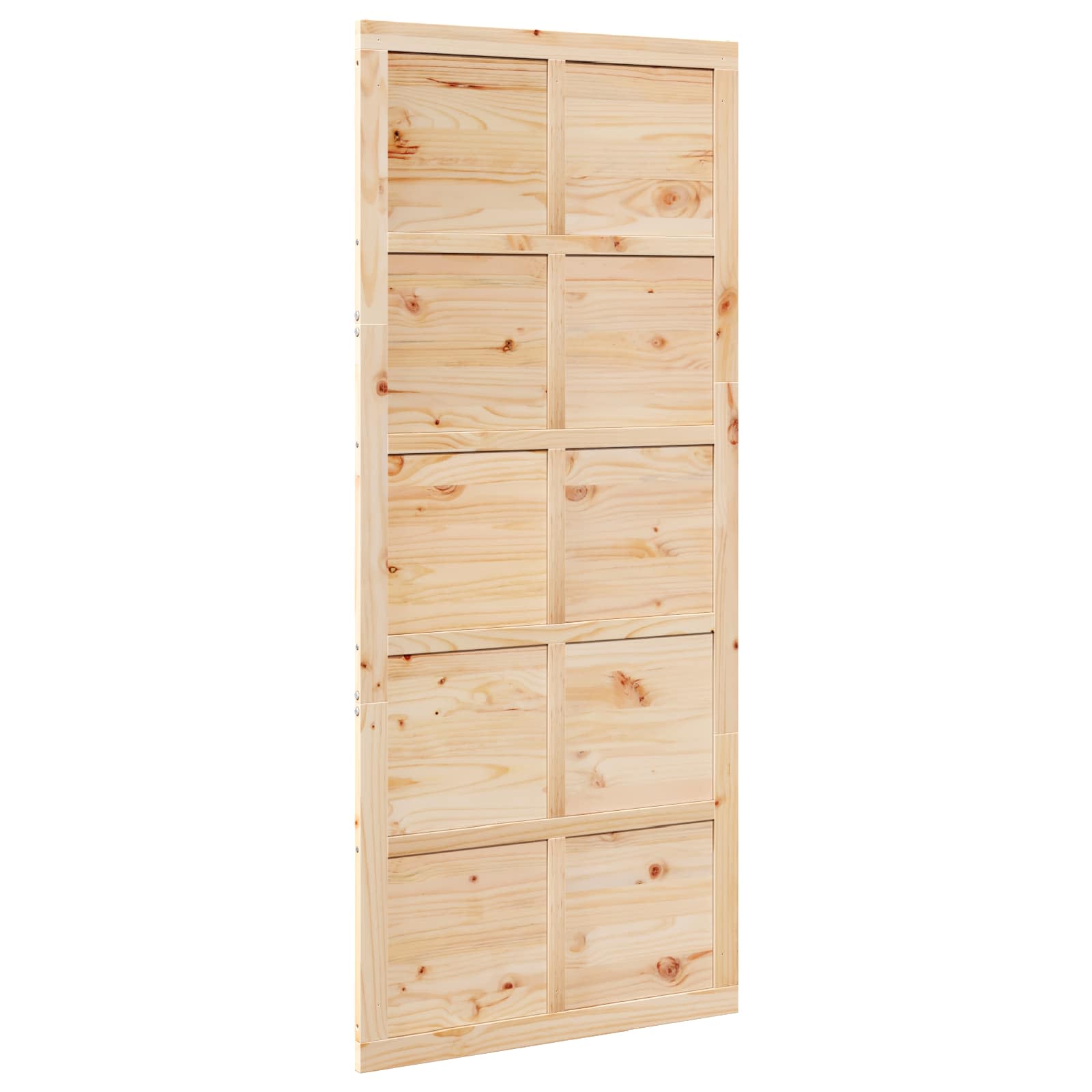 Scheunentür Natur 100 x 2,5 x 208 cm Massives Kiefernholz