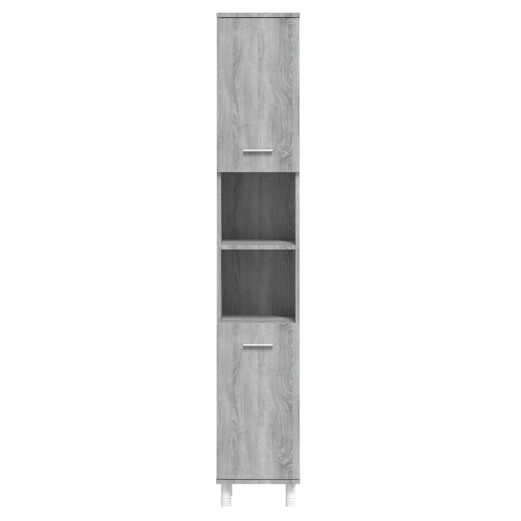 Badezimmerschrank Weiß 30x30x179 cm Holzwerkstoff